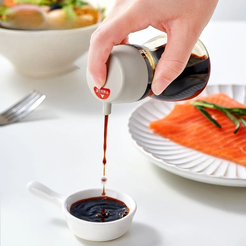 Glass Soy Sauce Vinegar Seasoning Bottle Controlled Flow Vinegar Lake Bottle New Home Kitchen Specific Exquisite Bottling Bottle