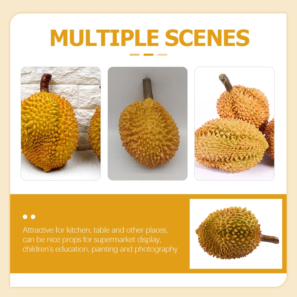 1pc Artificial Durian Decoration Simulation Fruit Premium Fake Durian For Home Kitchen Table Centerpiece Party Decor Photography