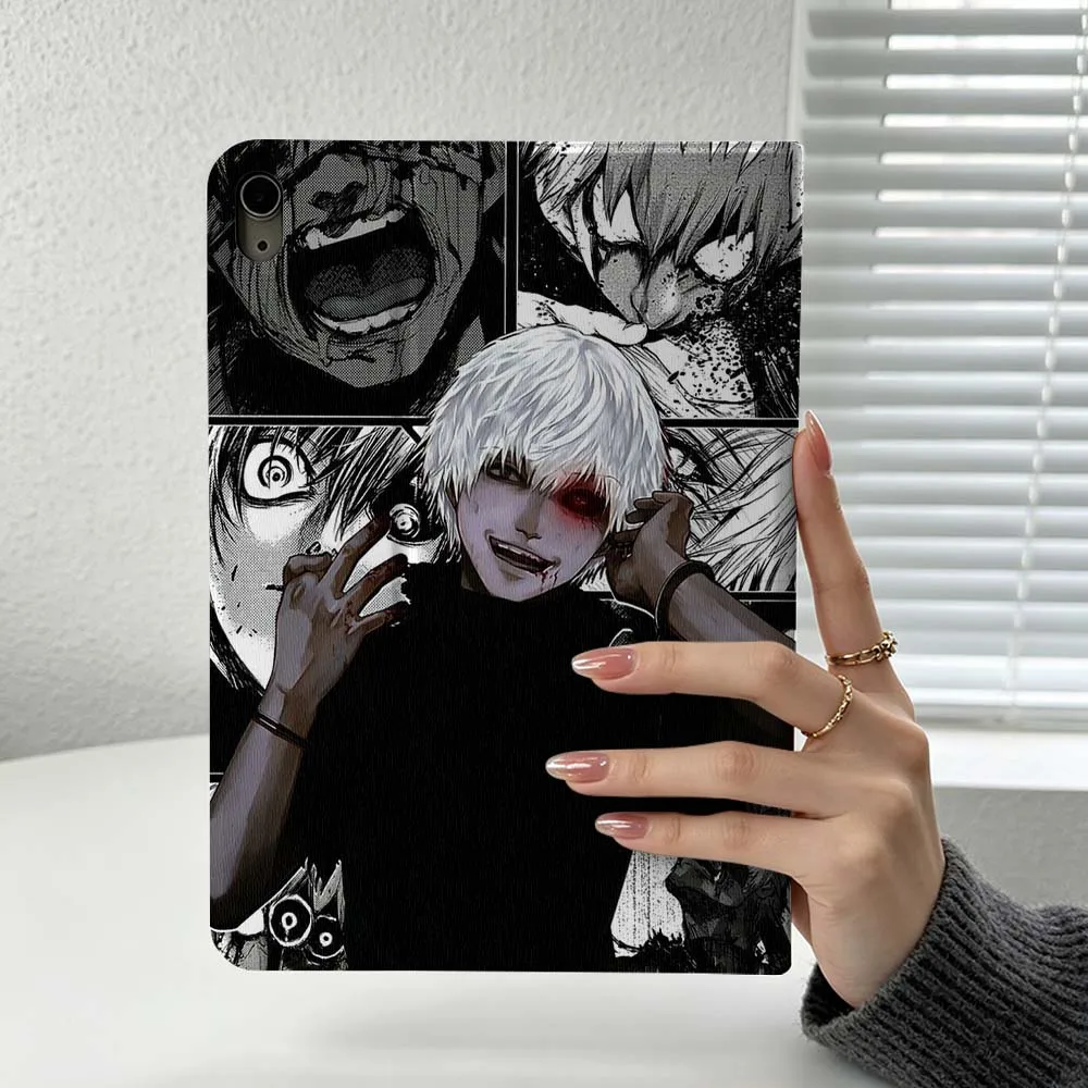 Anime T-Tokyo Ghoul Cool Cover For iPad Pro Air mini 7 6 5 4 3 2 1 9gen M5 M4 11th 10th A17 Pro A16 Soft Inch Tablet Case