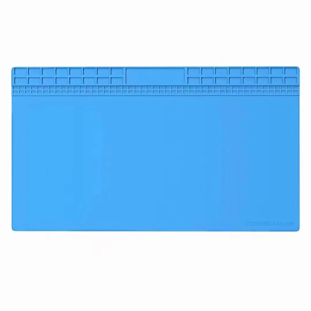 ESPLB أكبر 700x400 مللي متر إصلاح العزل لوحة العمل حصيرة السيليكون النقي رمادي/أزرق/أسود بغا محطة لحام مقاومة للحرارة