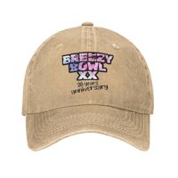 Men Women Chris Brown Breezy Bowl XX Tour Printed Hat Casual Distressed Denim Washed  Baseball Cap Adjustable