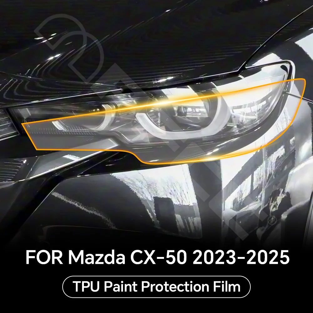 

Защитная пленка из ТПУ для фар заднего вида B Pillars для Mazda CX50 CX-50 2023-UP, предварительно вырезанная, прозрачная, PPF, устойчивая к царапинам, невидимая