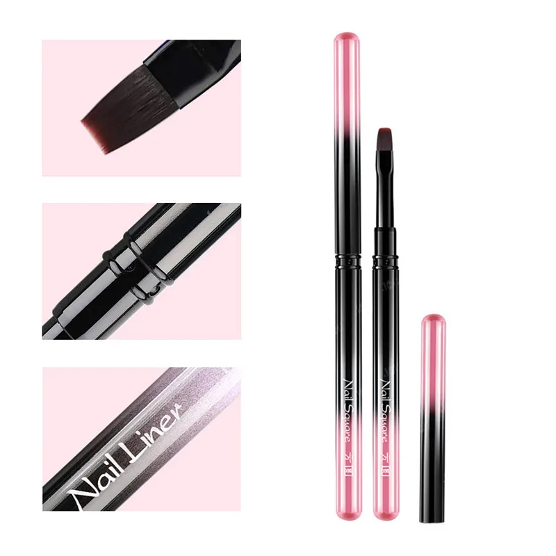 

10Style Color Gradient Metal Handle Nail Art Pen Brush Coloring Pen Round Light Therapy Pen Halo Pen Nail Drawing Pen Flower Pen