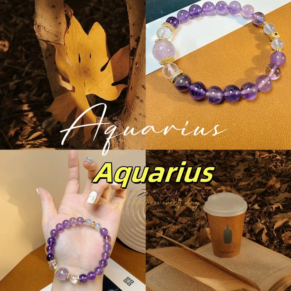 

Оригинальный браслет-подвеска со знаком зодиака 12, популярный модный аксессуар, браслет с кристаллами Водолея, подарок для пары, изысканные украшения