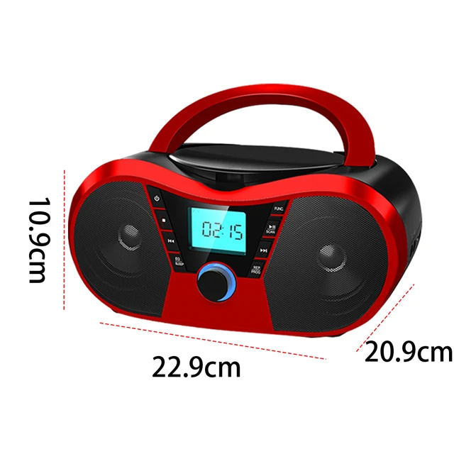 X9D CD Player Boombox Cassette Player with FM Radio Bluetooth USB  