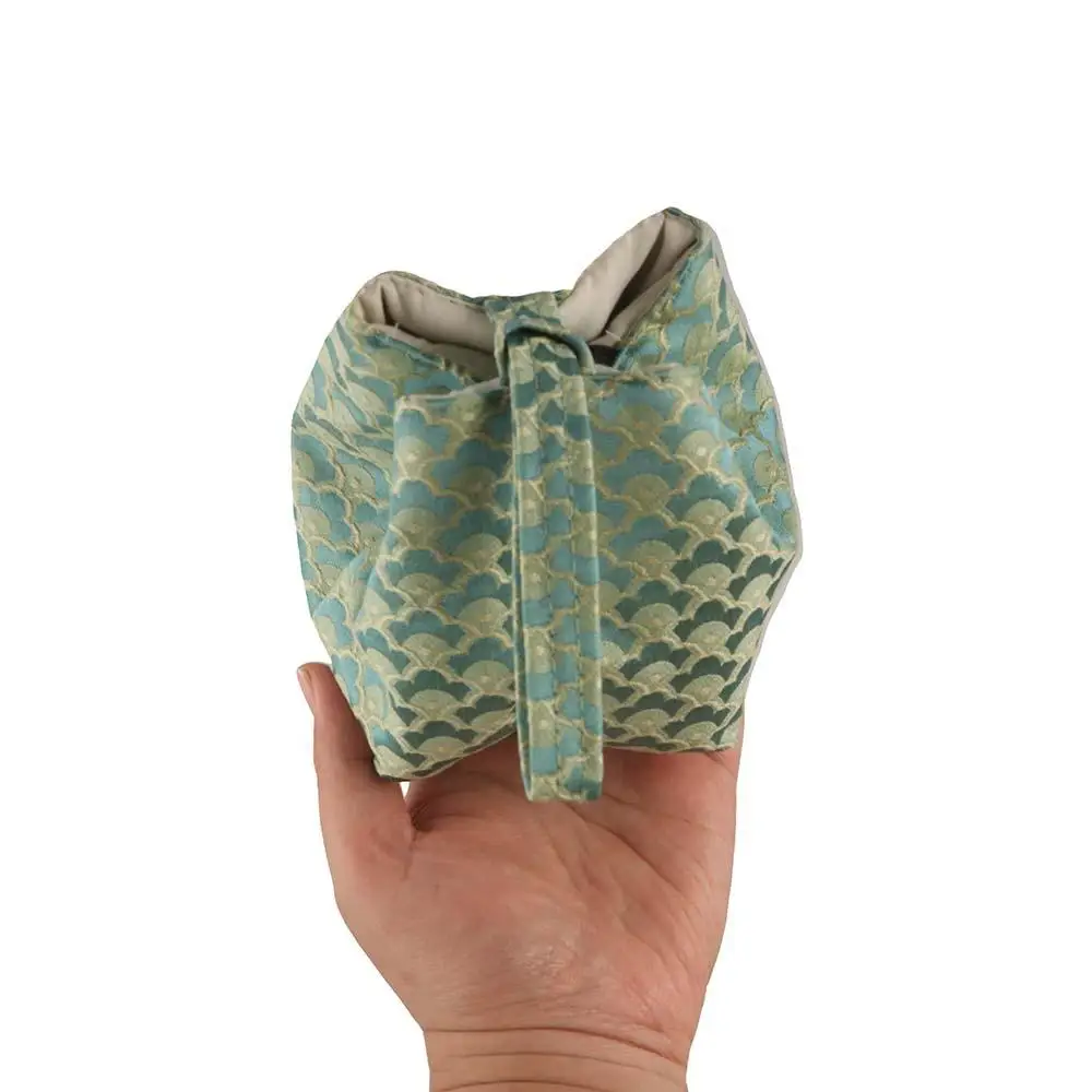 Chinese Style Teacup Drawstring Cloth Pouch Breakage-proof Portable Teaware Storage Bag Print Multifunctional