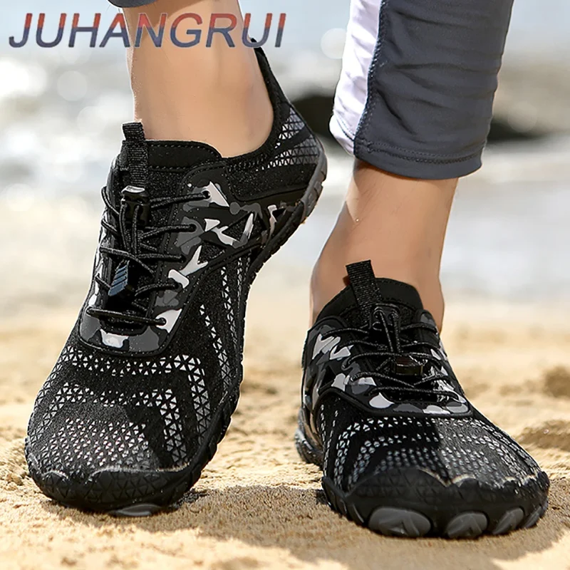 Uomo Donna Scarpe da spiaggia Aqua ad asciugatura rapida Scarpe da acqua a piedi nudi Uomo Sneaker acquatica Sport Scarpe da passeggio atletiche Antiscivolo