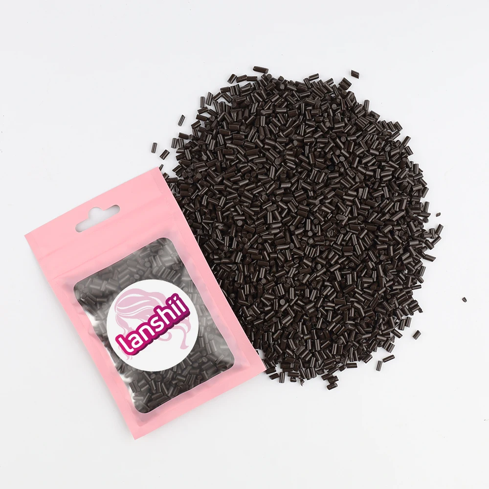 Lanshii 20g Keratin Fusion Granules for Hair Extensions Professional Bonding Beads in 3 Colors