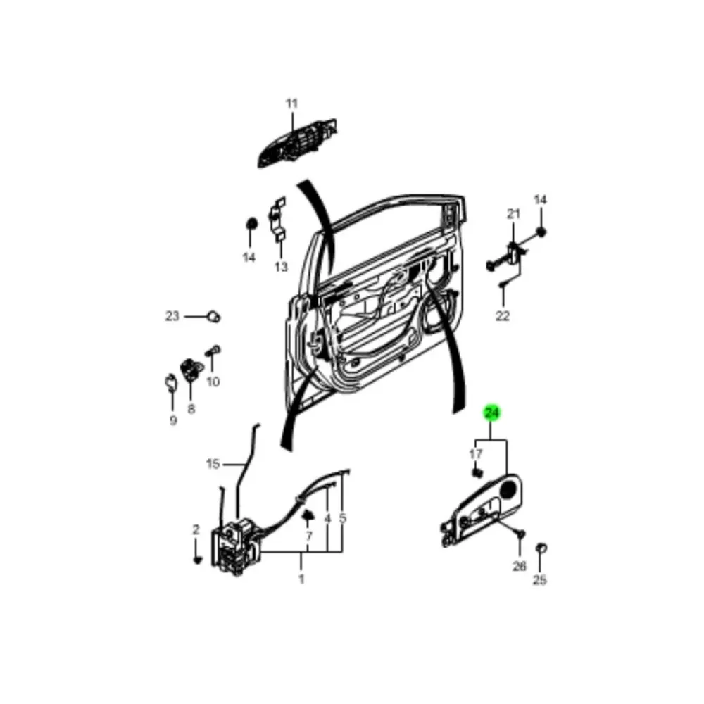 7225031021 7226031021 7325031021 7326031021 Inner Door Handle Chrome Catch Front Left Right For Ssangyong Actyon Kyron