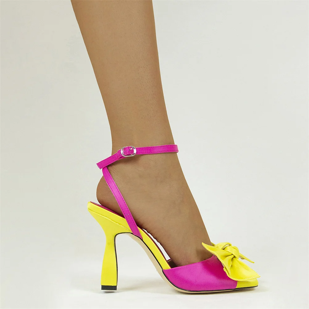 Brand New Female Platform Summer Sandals Fashion Bow Mixed Colors Thick High Heels women's Sandals Party Sexy Woman Shoes