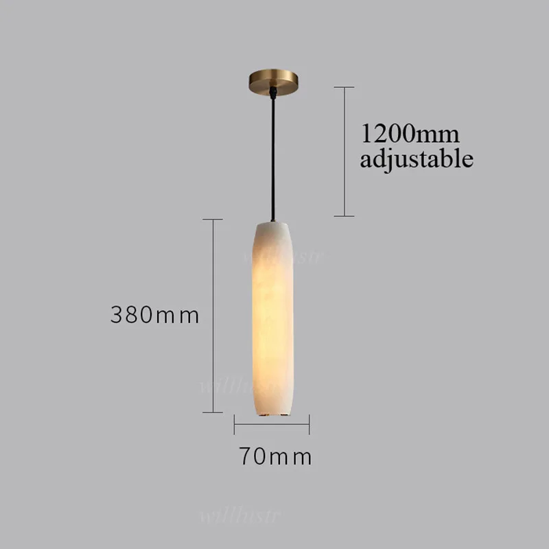 Natural Marble Pendant Lamp Cloud Stone Suspension Light Bedside Hallway Bar Counter Copper Hanging Ceiling Chandelier