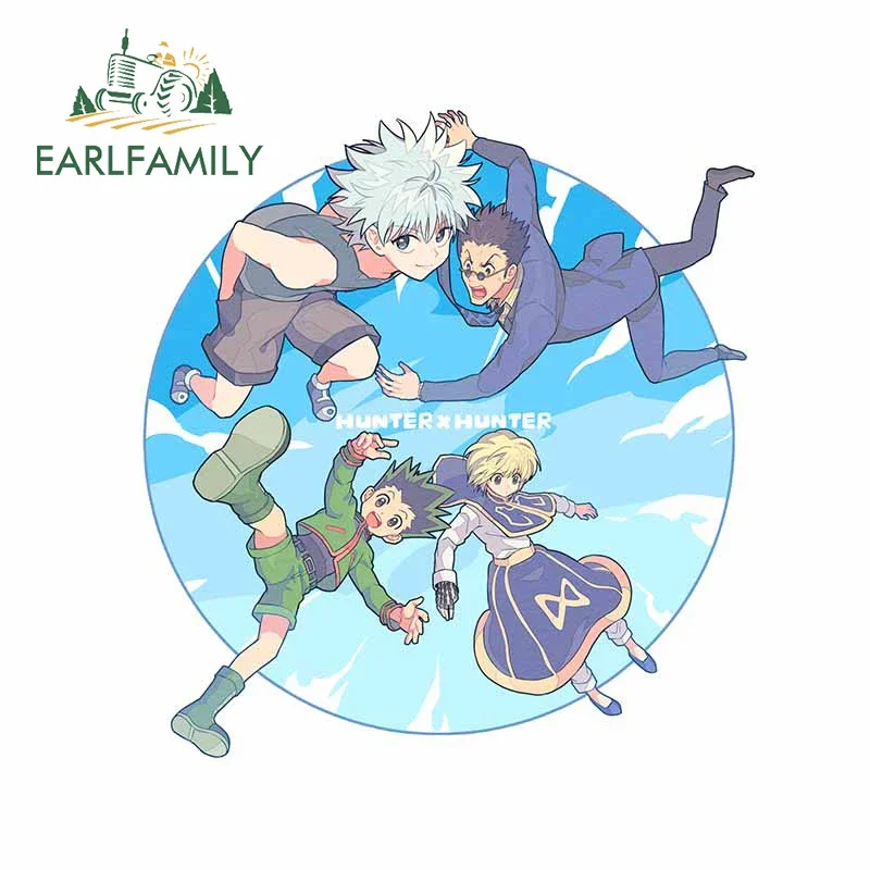 

EARLFAMILY 13cm X 12.4cm Killua GON Graffiti Car Sticker Windshield Decal Car Accessories Waterproof for JDM SUV RV