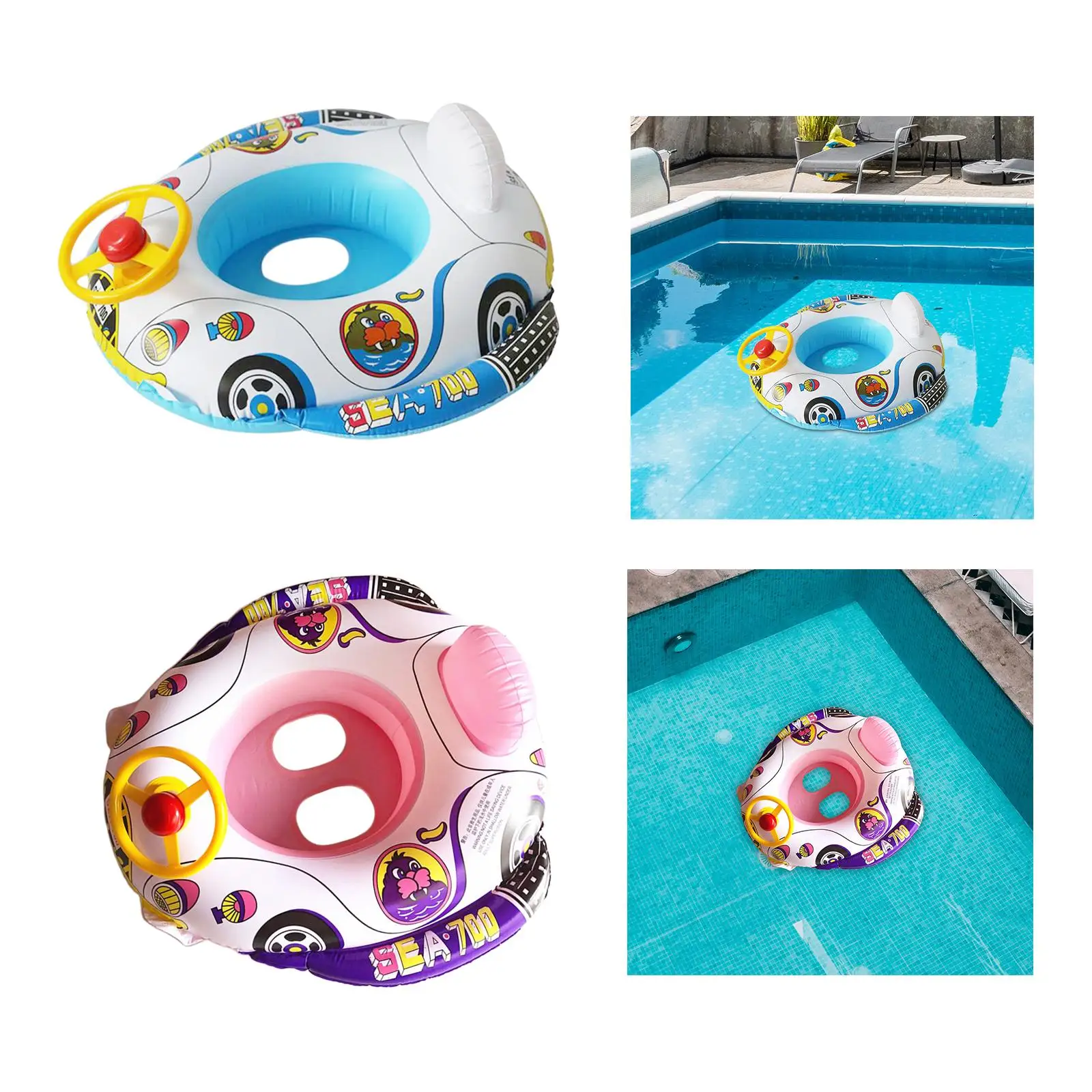 

Kids Inflatable Floats Seat Boat Air Beds Inflatable Water Raft Baby Swimming Pool Floats Swimming Rings for Garden Child Beach