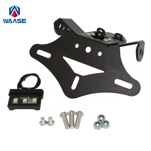 waase For Honda CBR1000RR CBR 1000 RR 2008 2009 2010 2011 2012 2013 2014 2015 2016 License Plate Holder Frame with LED Light