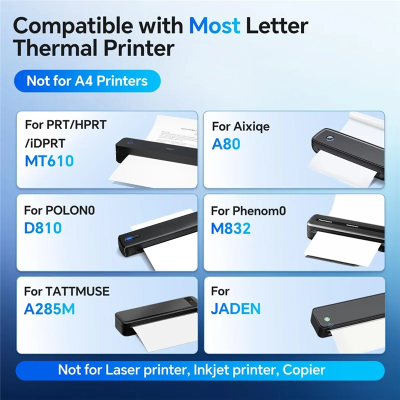 

Хорошо сделанная термобумага размером 8,5 х 11, буквы для портативных термопринтеров Бумага для термопринтеров для M08F-Letter, D810, M832, M8
