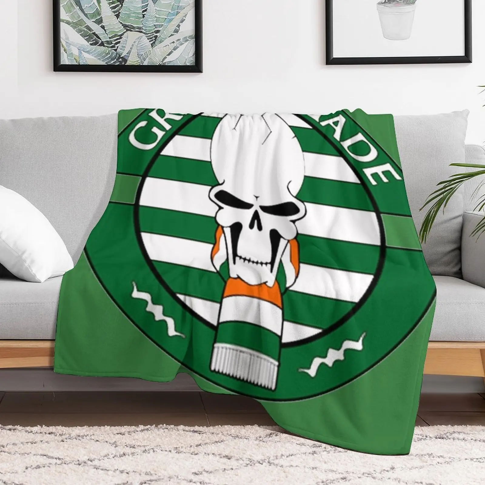 Green Brigade Throw Blanket warm for winter Moving Blankets