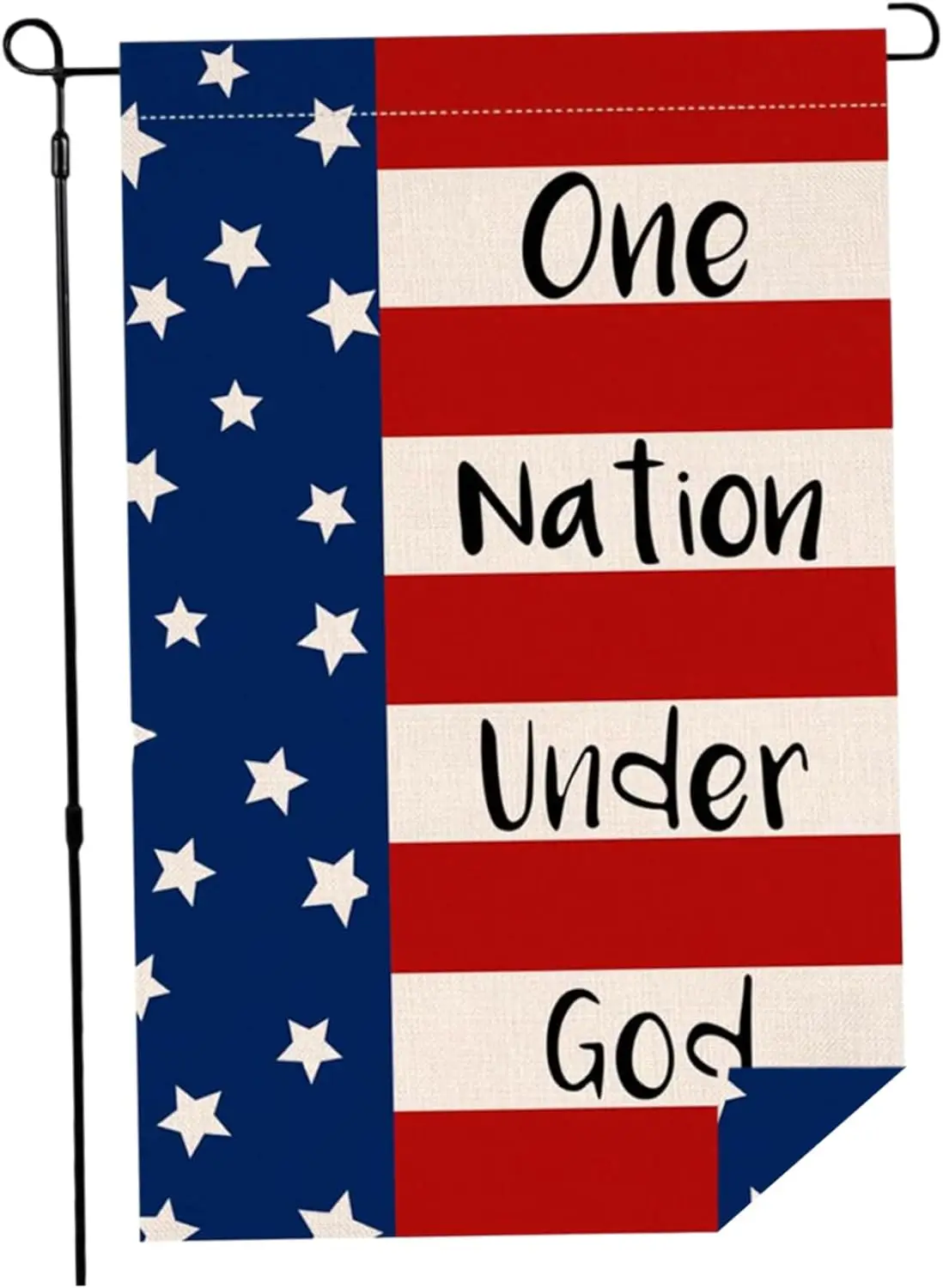 Garden Flag Memorial Day Flag Double Sided One Nation Under God Patriotic Garden Flag Linen 4th of July Decorations Flag for Yar