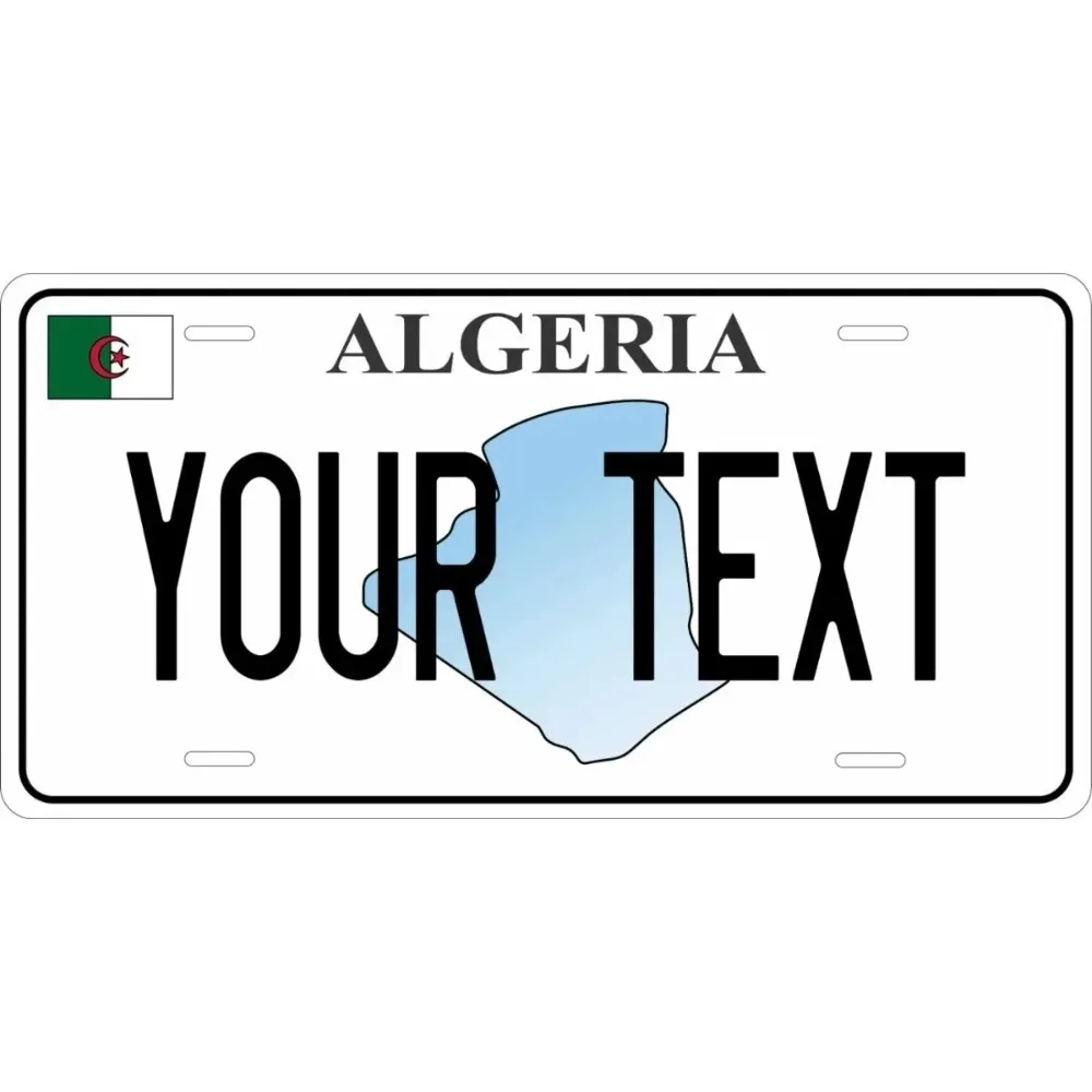 CIFbuy Customizable Waterproof Dustproof Algeria Map Vintage Metal Plaque,Personalized Retro Wall Art Ornament Home Bar Man Cave
