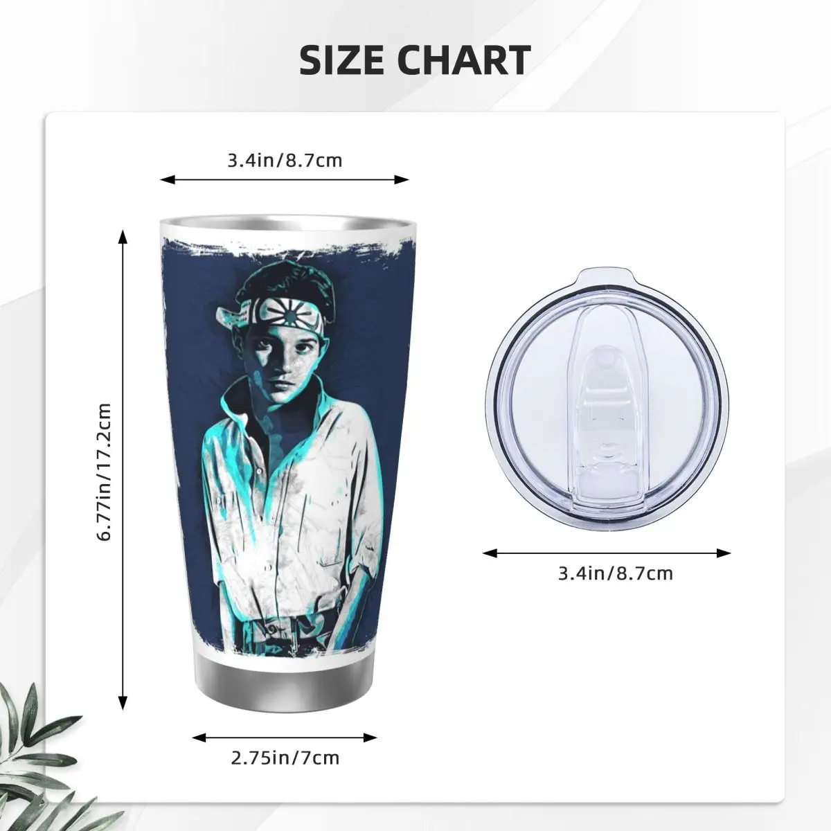Ralph Macchio - Karate Kid Stainless Steel Tumbler Vacuum Insulated Mug Thermal Cold Bottle Straw With Lid 20oz