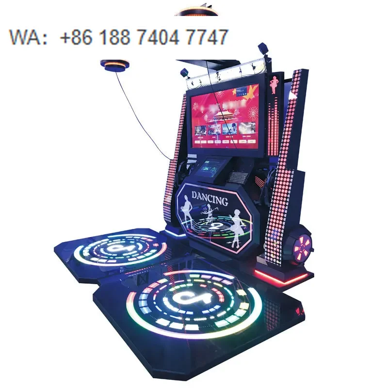 Máquina de Juego de Baile para 2 Jugadores, Máquina Arcade Pump It Up, Máquina Arcade de Ritmo Musical Dance Revolution en Venta