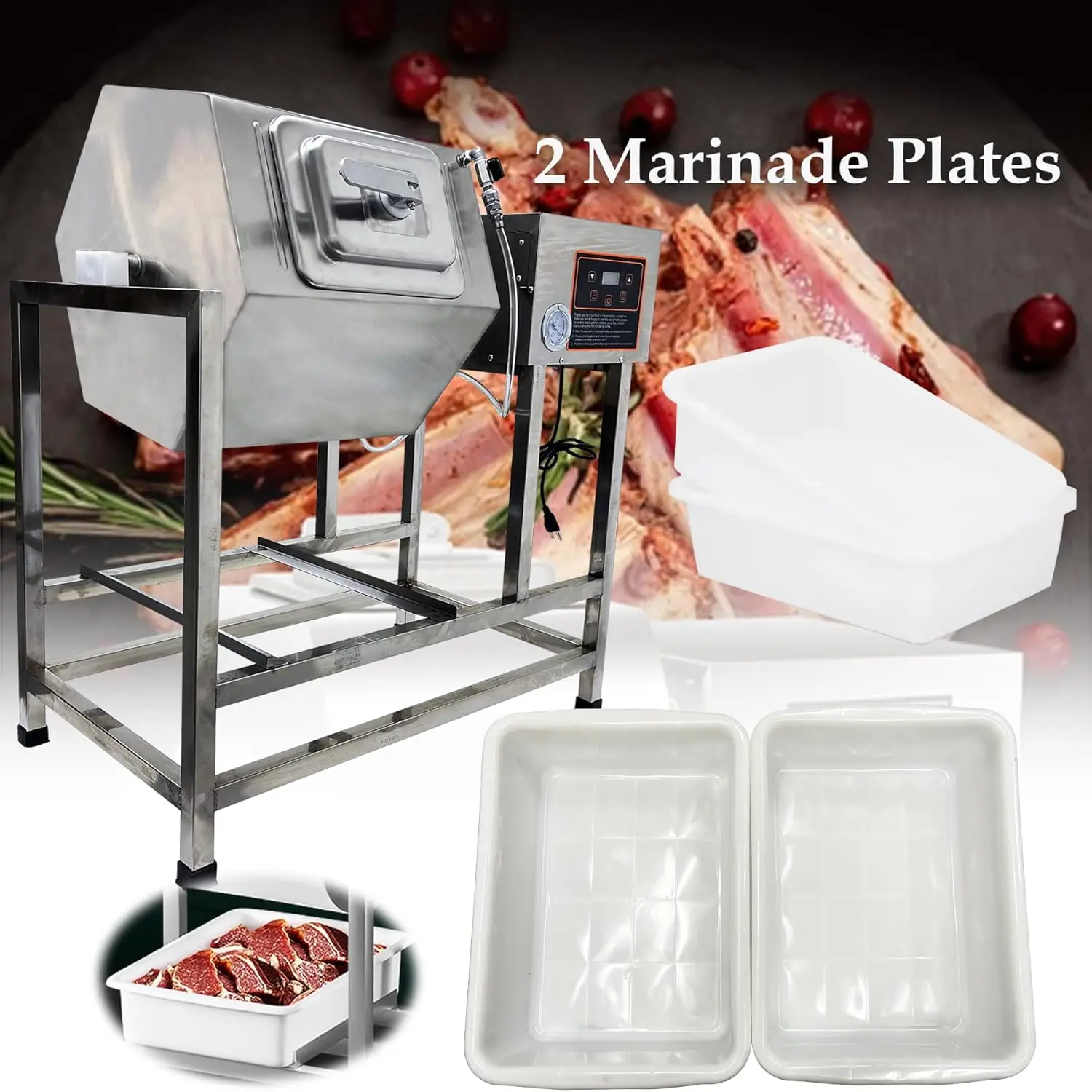 90L 상업용 진공 육류 및 채소 텀블러 마리네이터 스테인리스 스틸 전기 마리네이팅 기계