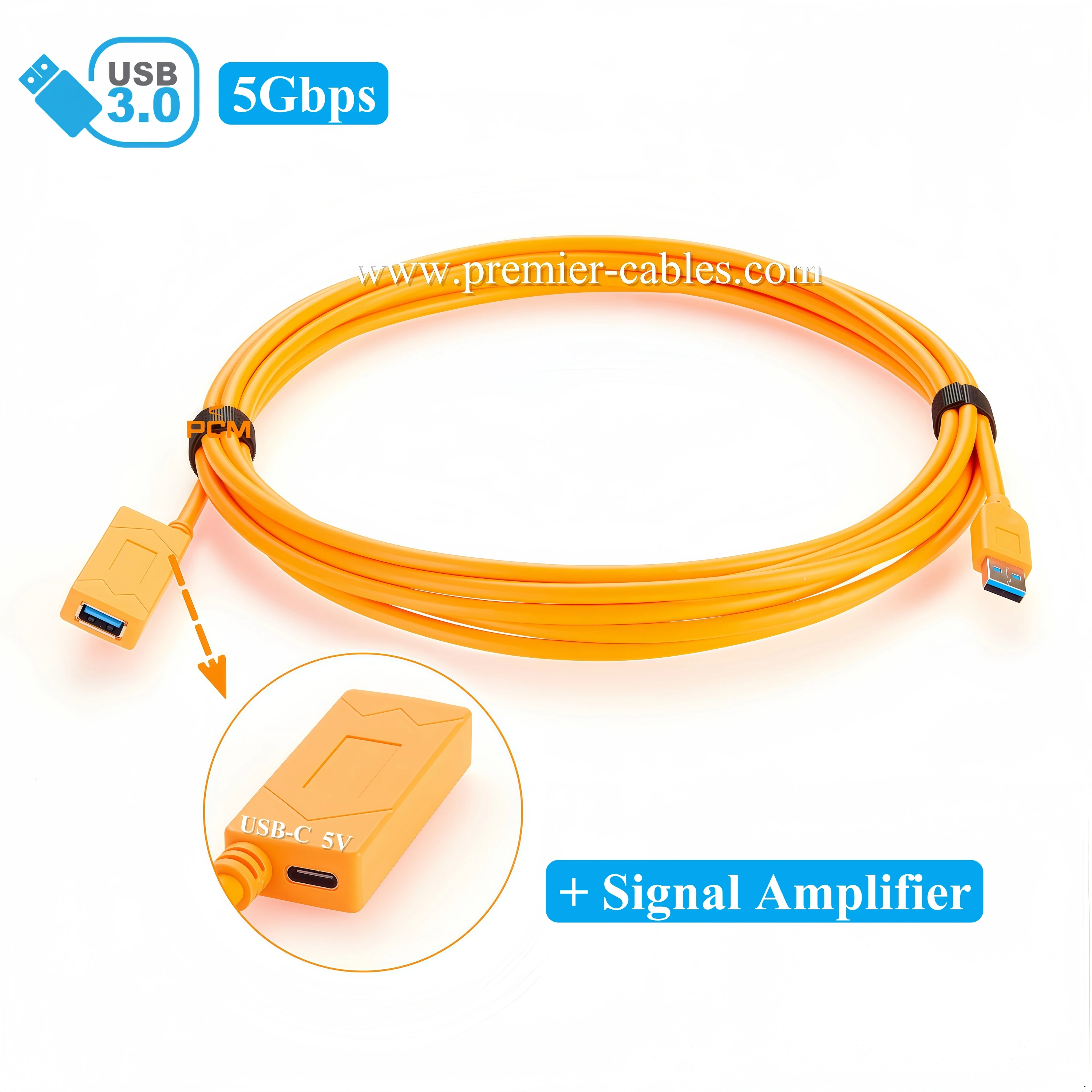 5M High Speed USB3.0 Active Extension Cable with Signal Booster Repeater for Tethered Shooting Tetherpro Camera Canon Nikon Sony
