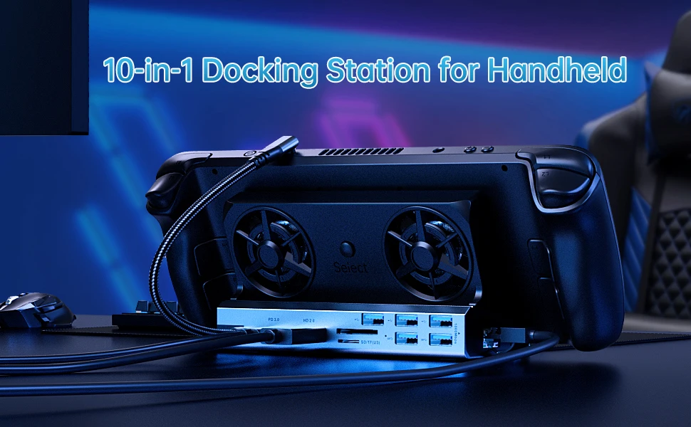 QYFANG Steamdeck آلة الألعاب محطة إرساء قاعدة حامل مروحة محمول متوافق مع مفتاح rog 2 #3