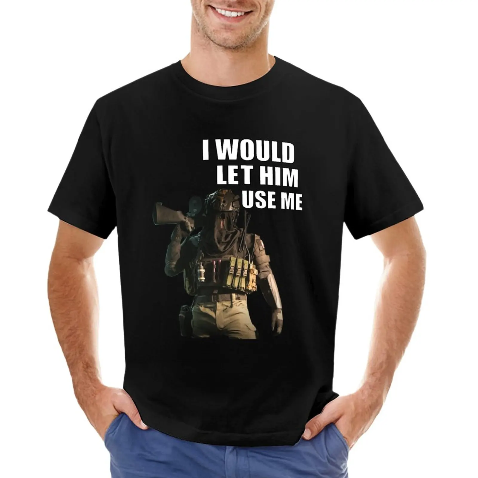 I WOULD LET KONIG USE ME T-Shirt cat shirts Short sleeve mens plain t shirts