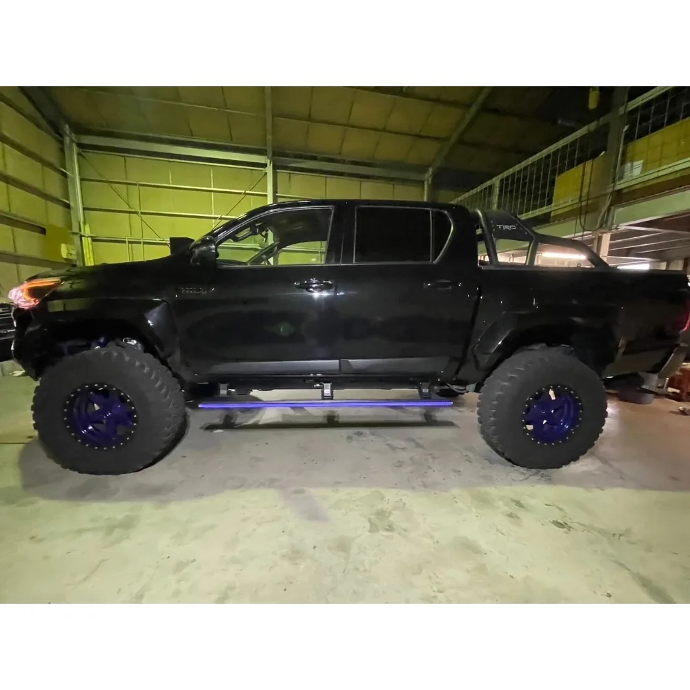 لتويوتا تاكوما 4x4 لوحات تشغيل الطاقة الكهربائية التلقائي قابل للسحب خطوات جانبية ملحقات الشاحنة الخارجية على الطرق الوعرة جاهزة #5