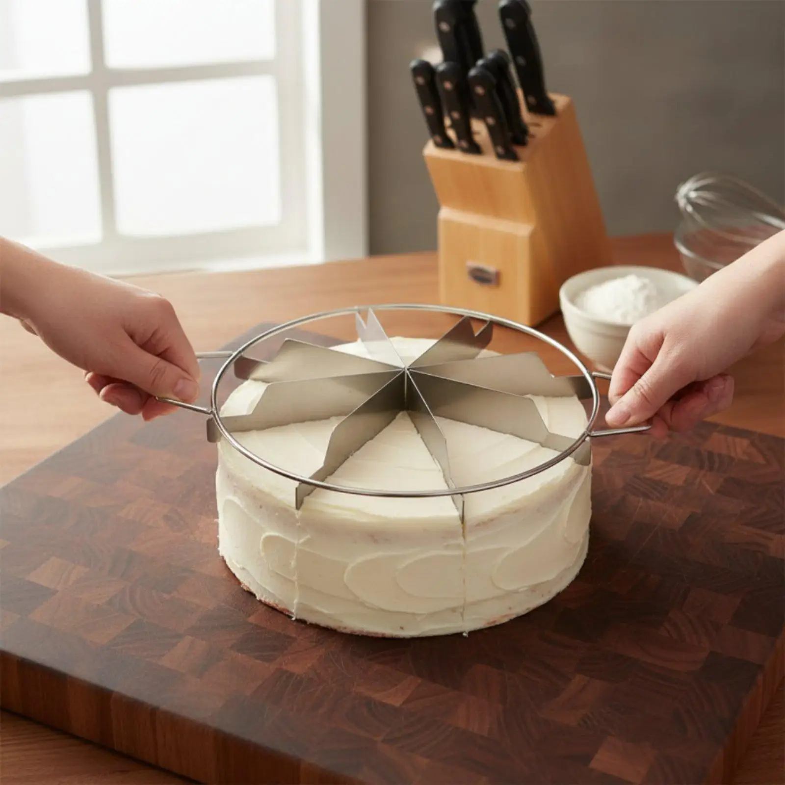 Stainless Steel Cake Multi-Purpose Equal Portion Cake for Chefs