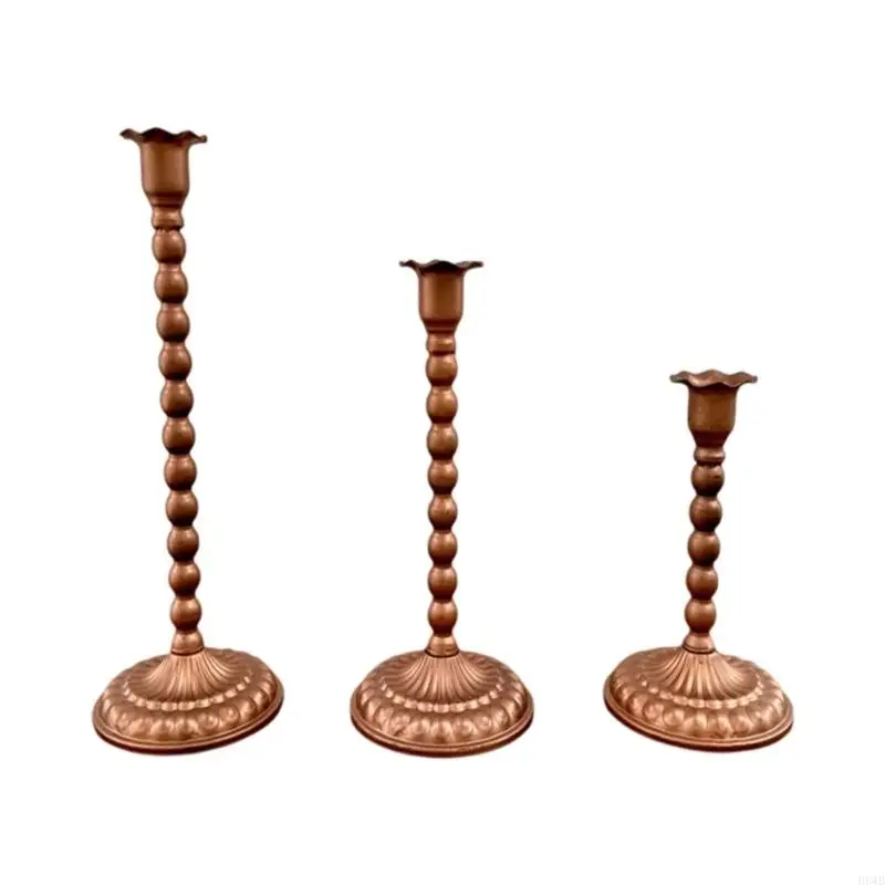H8WB Candlestick Holders Cast Iron Taper Holders Tables Centerpieces for Christmas Wedding Fireplaces Mantle Decors