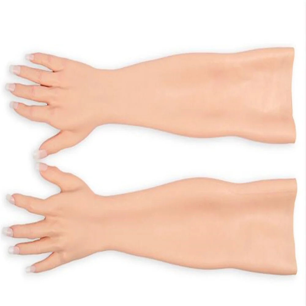 

Silicone Artificial Limbs for Female,after Hand Mannequin,Body Fingernail Prosthetic Props, Medical Cosmetology, 60cm,1Pair,E052