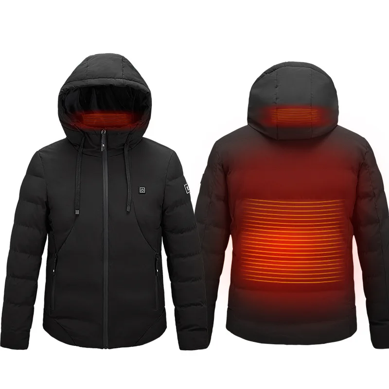 Smart Heating Jacket for Men - 4 Zones Heating Outdoor Coat with Remote Control