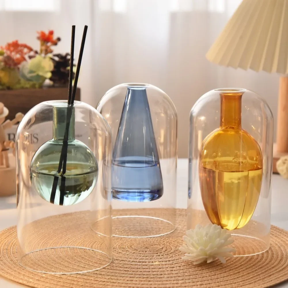 Minimalist Coloful Aroma Diffuser Glass Bottle Home Fragrance Essential Oil Container Party Gift  for Modern Home Decorations