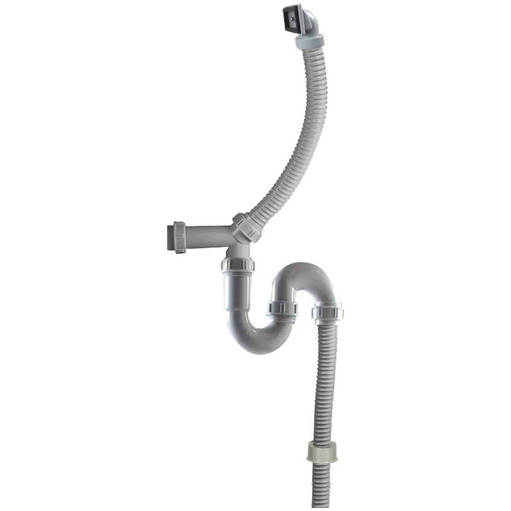 

Сливная труба для кухонной мойки 45 мм с U-образным изгибом, защита от запаха, задний слив, обратный клапан из полипропилена, антизапаховый сливной патрубок