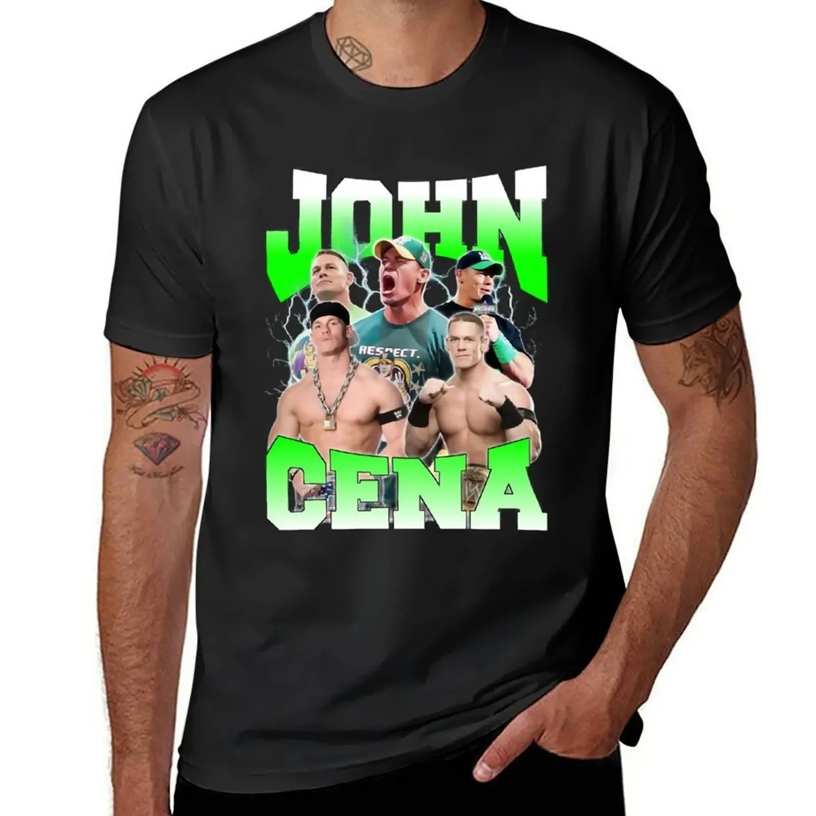 John wrestler Cena bootleg T-Shirt animal prinfor boys anime clothes basketball graphic tees shirts men