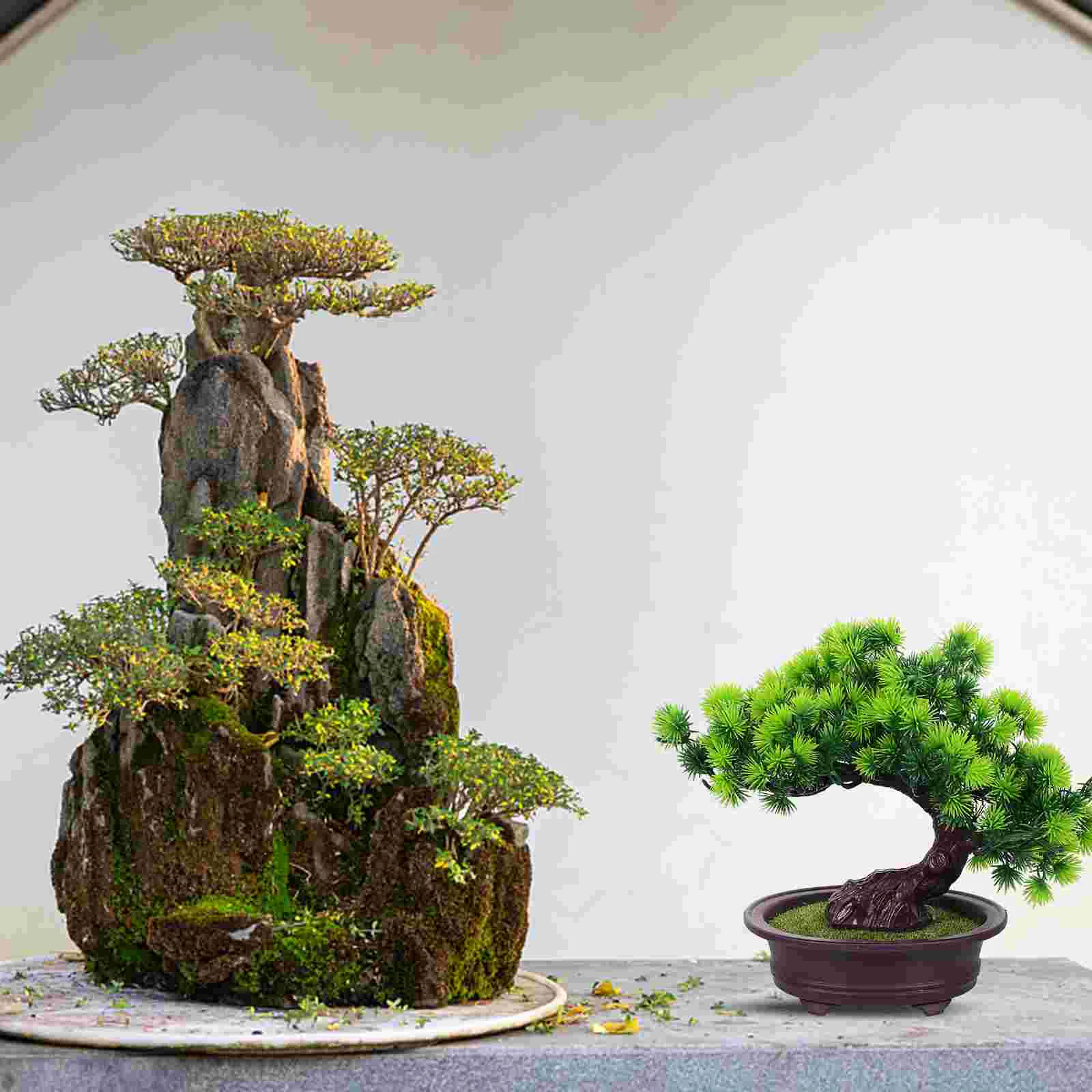 Pijnboom Ingemaakte Decoratie Buiten Kunstplanten Binnenornament Nep Bonsai Kantoorbomen