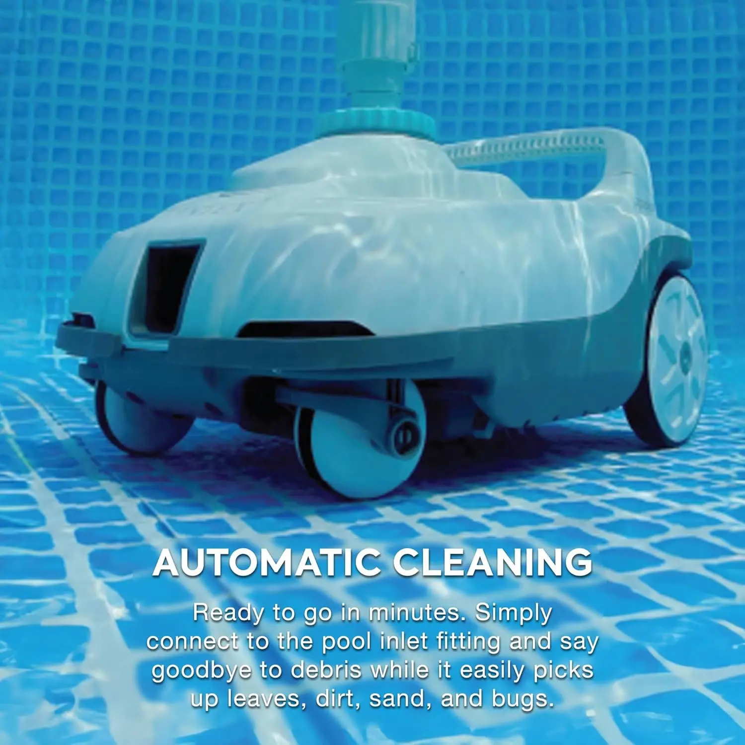 ZX100 Pressure-Side Above Ground Automatic Pool Cleaner: For Bigger Pools – Cleans Pool FloorRemoves DebrisRemovable