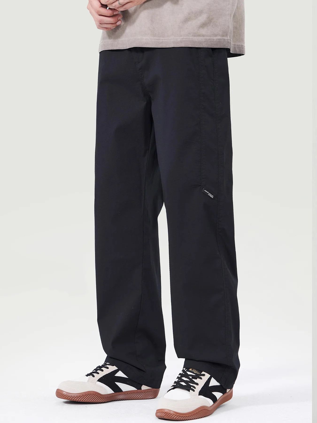 

Свободные мужские повседневные брюки в американском стиле, осенние новые модные широкие брюки прямого кроя, удобные длинные брюки Spor