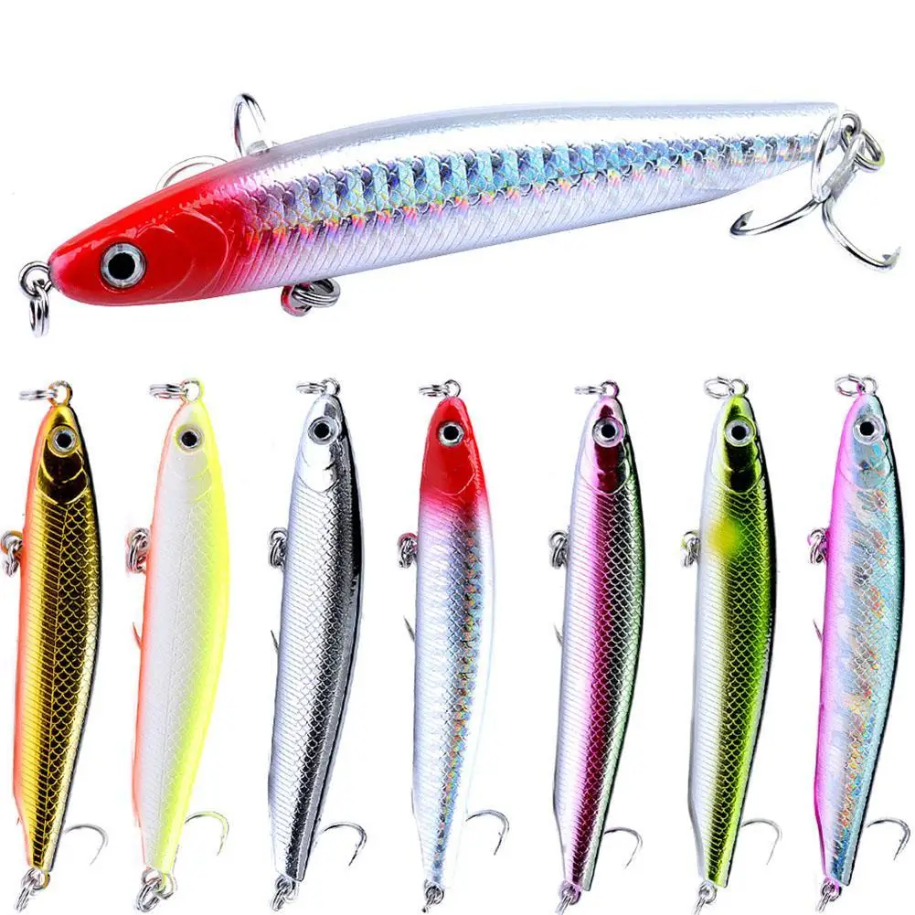 

YFASHION 18g/14g Minnow Artificial Fishing Bait With Strong Treble Hook Long Casting 3d Eyes Fake Lure Fishing Gear