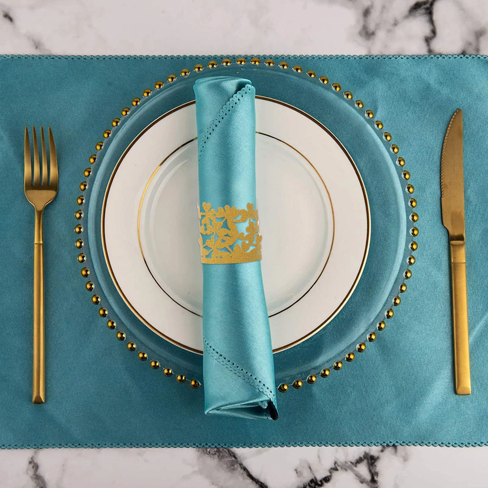 

Party Hollow Paper Elegant Napkin Ring Decor Napkin Holder Decorative Serviette Buckles Home Wedding Table Decor