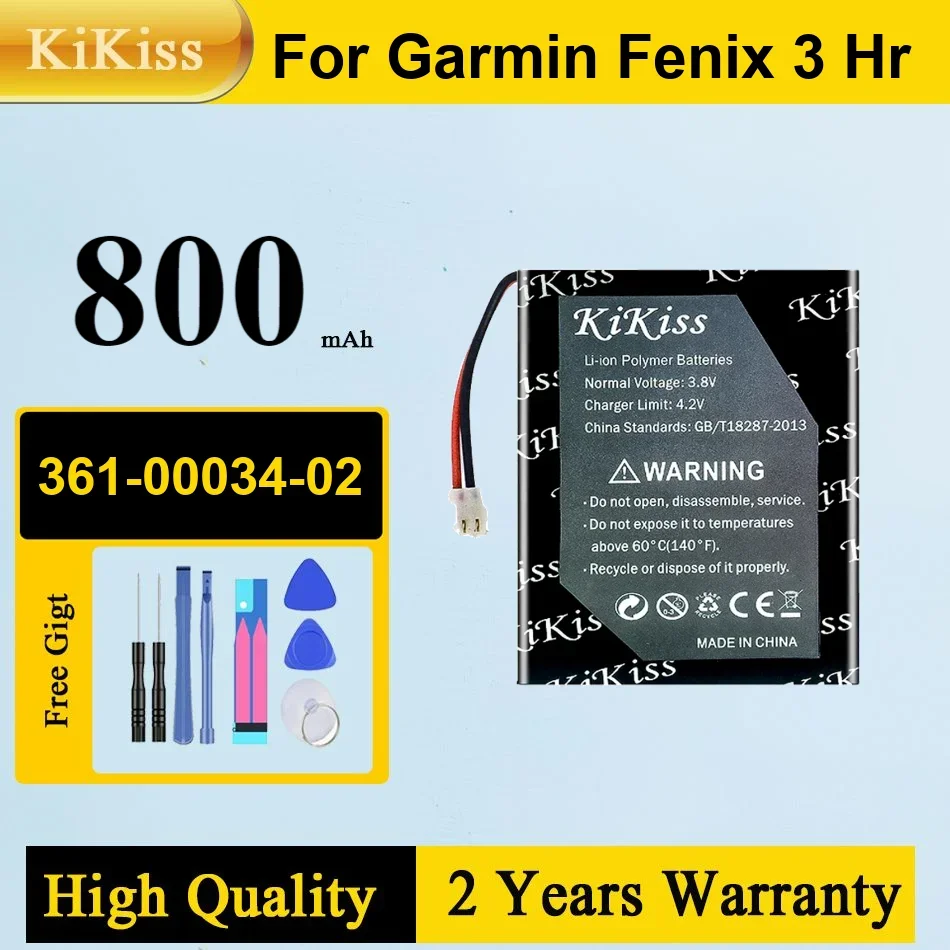 

361-00034-02 Li-ion Battery For GARMIN Fenix 3 HR Running Watch GPS