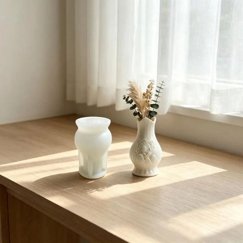 31BB Silicone Vase Mold for Resin or Plaster DIY Display Casting Use