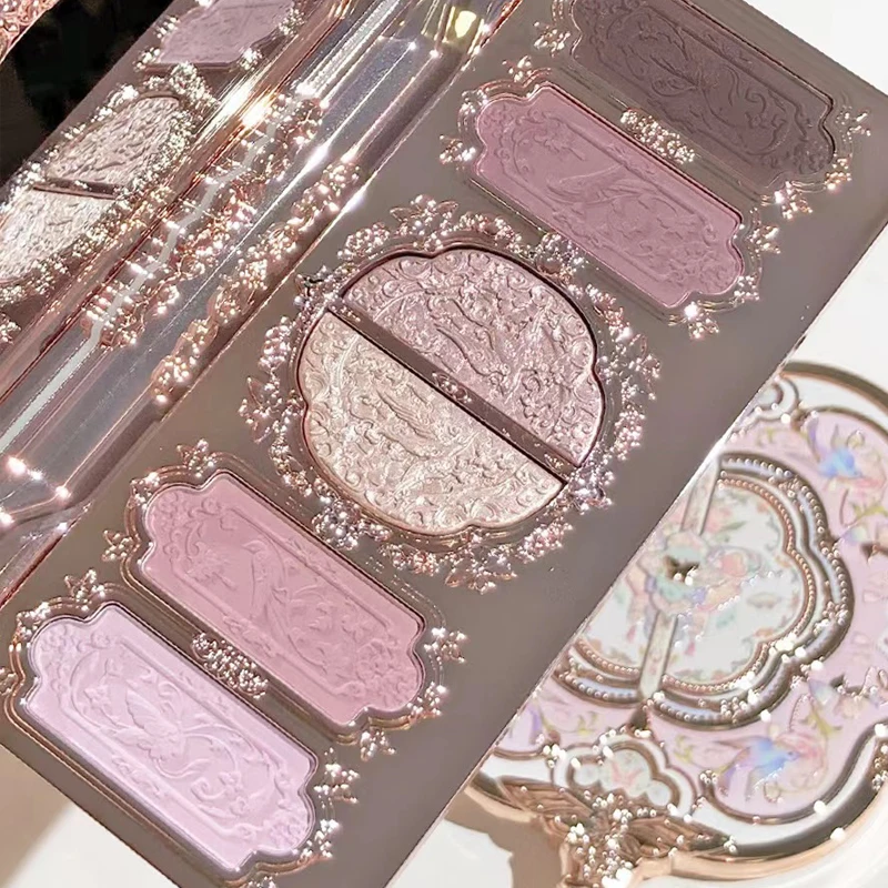 Flower Knows Makeup Butterfly Cloud Collar Collection Embossed 6 Color Eyeshadow Palette Long Lasting Waterproof Gliter For Eyes