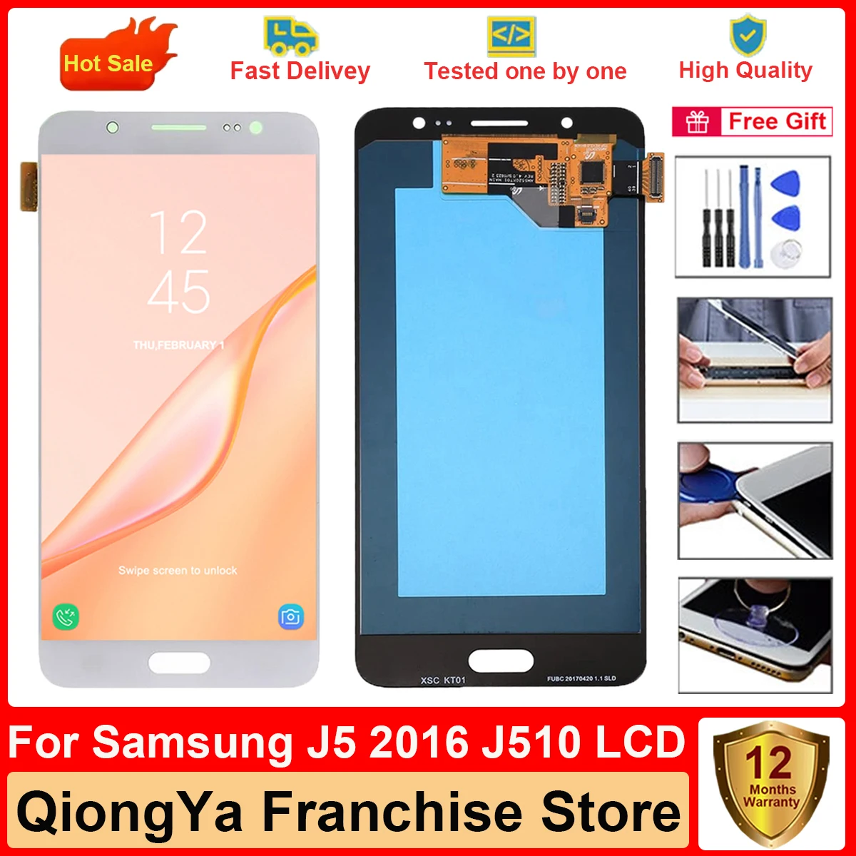 52-新しいスーパー-amoled-j510-ディスプレイサムスンギャラクシー-j5-2016-j510-sm-j510f-j510fn-j510m-液晶とタッチスクリーンデジタイザアセンブリ