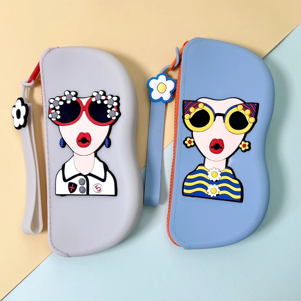 Silikon-Brillentasche, Taschen für kleine Gegenstände, wasserdichte Brillenbox, Kosmetik-Münztasche, staubdichte multifunktionale Aufbewahrungstaschen