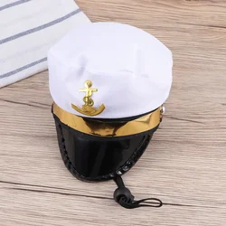 Pet Head Cap Funny Captain Halloween Hat Fancy Headgear for Puppy Dog Cat Party Dress Up Costume Accessories Photo Props