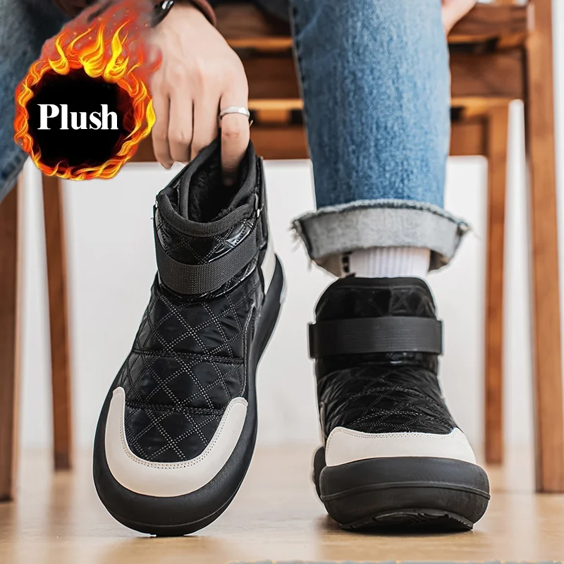 

Men's Winter Snow Boots – Outdoor, Faux Fur Lined, Warm, Slip-Resistant, Thick-Soled, Height-Increasing, Casual & Sporty