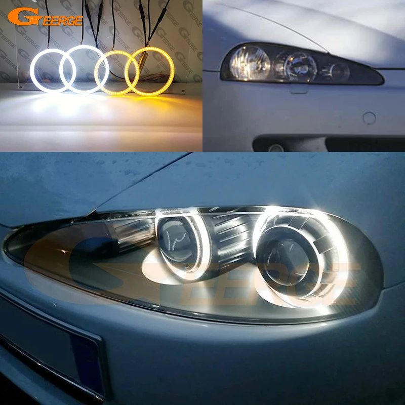 For Alfa Romeo 147 2005 2006 2007 2008 2009 2010 Ultra Bright Day Light Turn Signal LED Angel Eyes Halo Rings Car Accessories