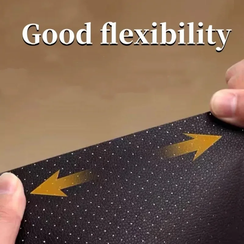 Anti‑scratch Perforated Self Adhesive Leather Soft Breathable Perforated Leather Repair Sticker for Sofa Cushion Car Interior